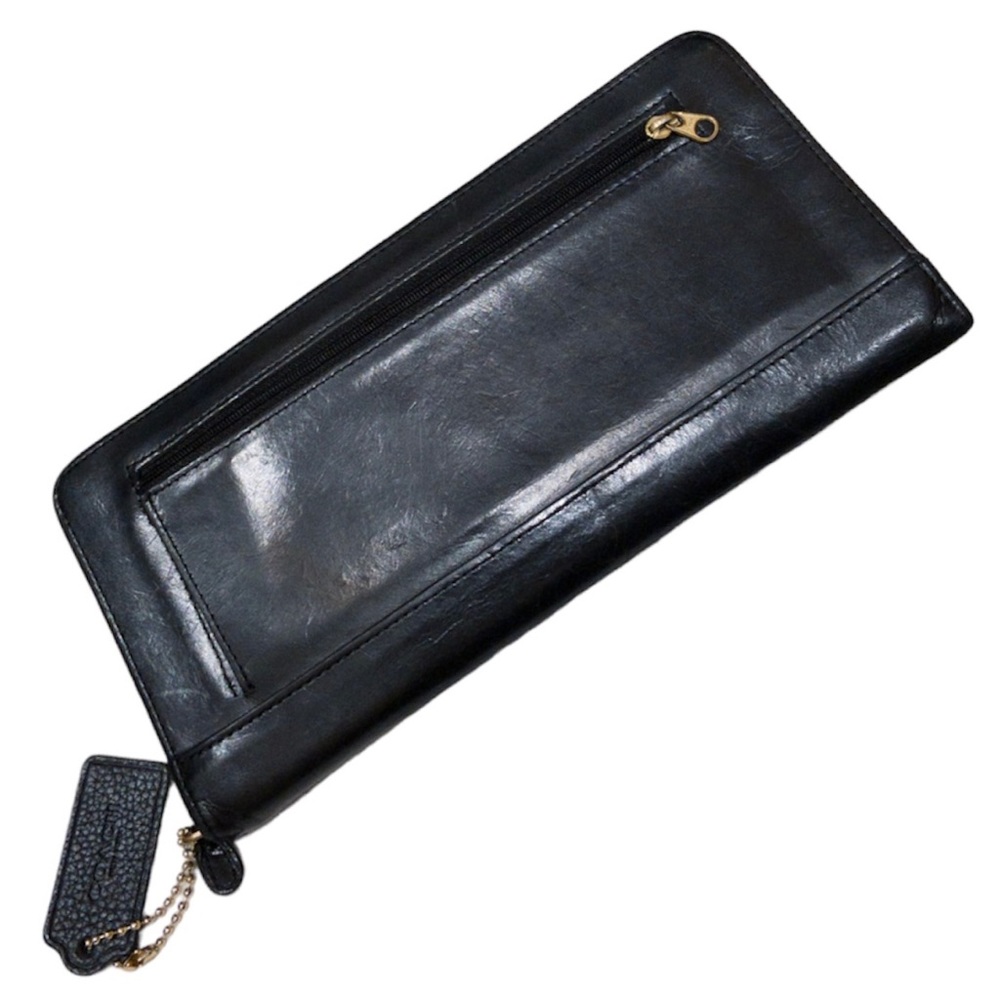 Vintage Leather Coach Checkbook Wallet